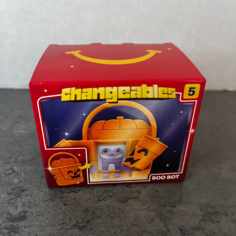 McDonalds Happy Meal Changeables 2026 Boo Bot Toy 5 New In Box Halloween Pumpkin